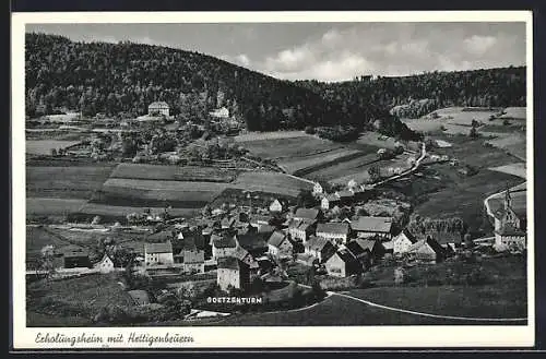 AK Hettigenbeuern b. Buchen, Gesamtansicht mit Goetzenturm