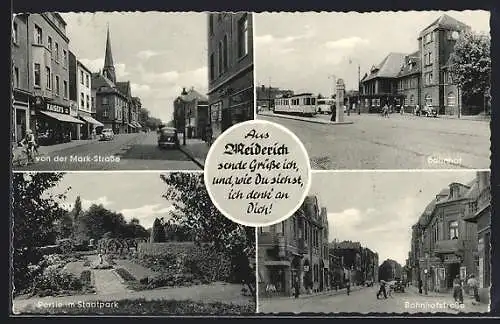 AK Meiderich, Bahnhof, Mark-Strasse, Partie im Stadtpark