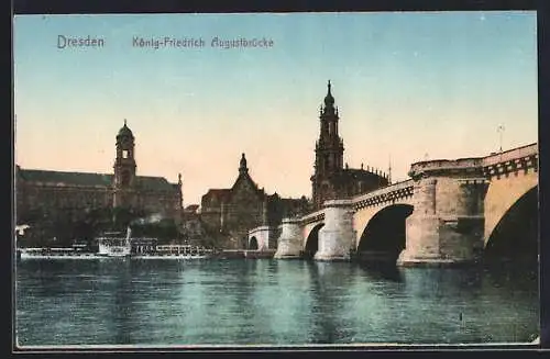 AK Dresden, König-Friedrich Augustbrücke