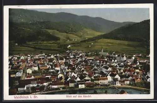 AK Waldkirch i. Br., Blick auf den Kandel mit Kirche