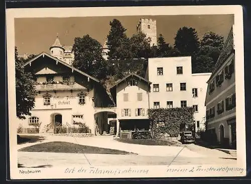 AK Neubeuern, Gasthaus-Pension Hofwirt und das Schloss