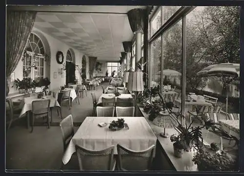 AK Bad Kreuznach, Das Kurhotel Der Quellenhof, Wintergarten