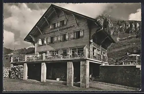 AK Mollis, Berg-Gasthaus Fronalpstock im Sonnenschein