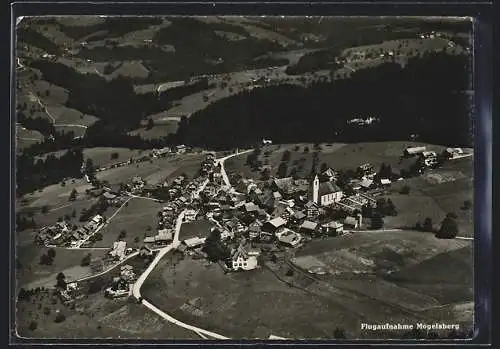 AK Mogelsberg, Ortsansicht vom Flugzeug aus