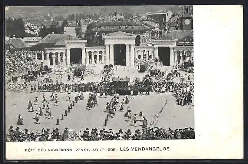 AK Vevey, Fête des Vignerons 1905, Les Vendangeurs