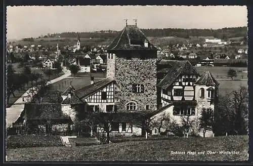 AK Winterthur, Ortsansicht mit Schloss Hegi