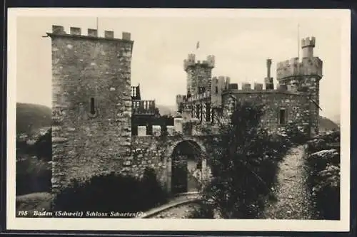 AK Baden, Blick auf Schloss Schartenfels