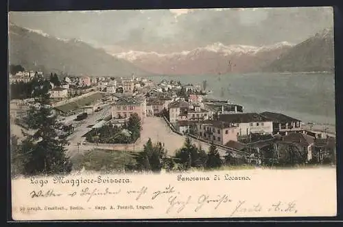 AK Locarno, Panorama, Lago Maggiore-Svizzera