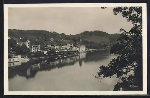 AK Eglisau, Panoramablick übers Wasser