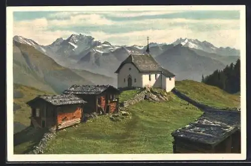 AK Betten, Bettmeralp bei Riederalp, Fletschhorn und Mischabel