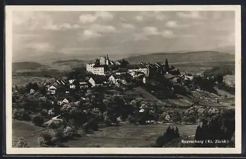 AK Regensberg, Totalansicht vom Berg aus