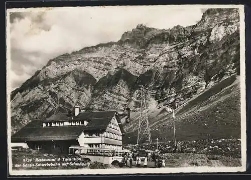 AK Schwägalp /Säntis, Restaurant und Talstation der Schwebebahn