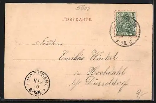AK Barmen, Unterbarmer Kirche und Gasthaus