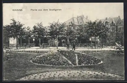 AK Wanne, Partie aus dem Stadtgarten