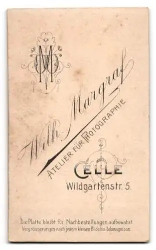 Fotografie Wilh. Margraf, Celle, Wildgartenstrasse 5, Junger Soldat des 77. Regiments in Uniform