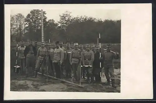 Foto-AK Österreich-Ungarischer Messtrupp, Militärbahn