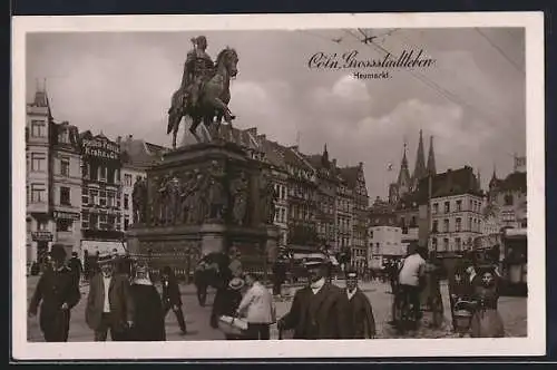 AK Köln, Grossstadtleben am Heumarkt, Pfeifen-Fabrik Krahn & Co