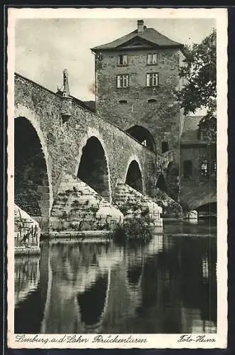 AK Limburg a. d. Lahn, Brücke mit Brückenturm