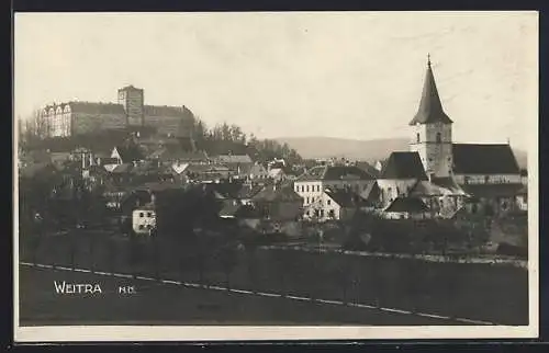 AK Weitra /N. Ö., Teilansicht mit Schloss