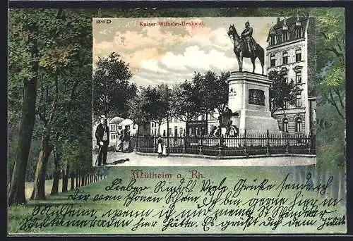 AK Köln-Mülheim, Kaiser Wilhelm Denkmal