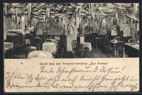 AK Rendsburg, Restaurant Zur Palme, Tropfsteinhöhle, Grafenstrasse