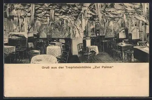 AK Rendsburg, Restaurant Zur Palme, Tropfsteinhöhle, Grafenstrasse