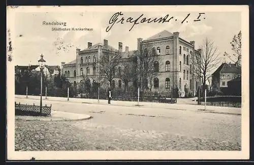 AK Rendsburg, Blick aufs Städtische Krankenhaus