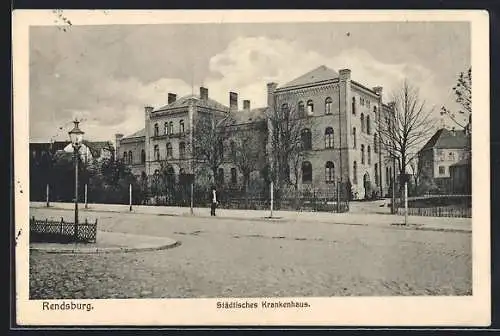 AK Rendsburg, Blick aufs Städtische Krankenhaus