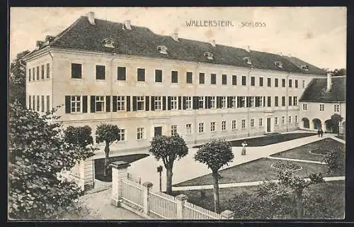 AK Wallerstein, Schloss mit Anlagen aus der Vogelschau