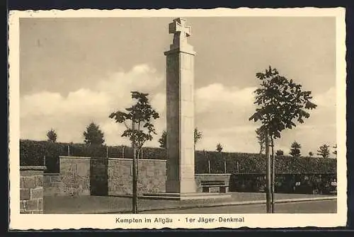 AK Kempten im Allgäu, 1er Jäger-Denkmal