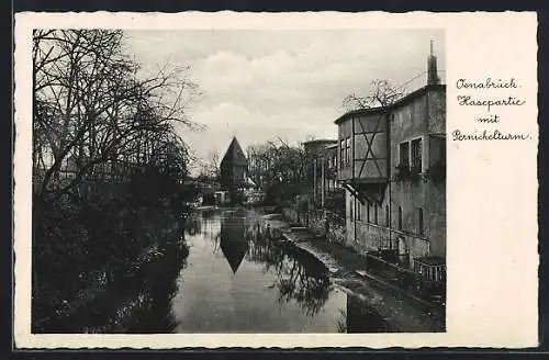 AK Osnabrück, Hasepartie mit Pernickelturm