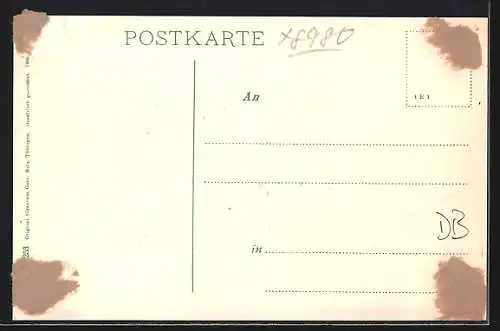 AK Spielmannsau i. bayr. Allgäu, Ortsansicht mit den Bergen