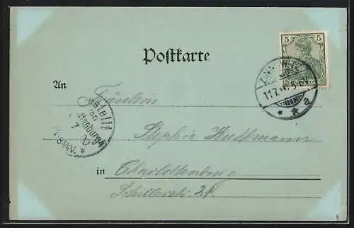 Mondschein-AK Zinnowitz, Villen und Badeanstalt bei Nacht