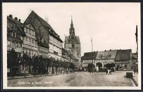 AK Osterode a. Harz, Blick über den Markt