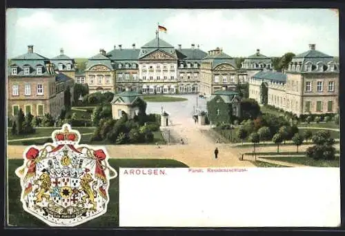 Künstler-AK Arolsen, Fürstliches Residenzschloss