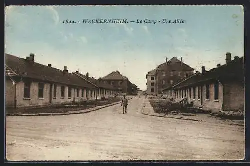 AK Wackernheim, Le Camp, Une Allée