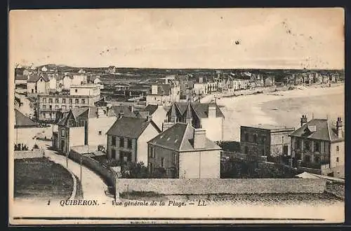 AK Quiberon, Vue générale de la Plage