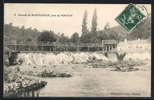 AK Pontivy, Cascade de Saint-Agnan et paysage environnant