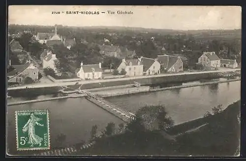 AK Saint-Nicolas, Vue générale du village et du canal