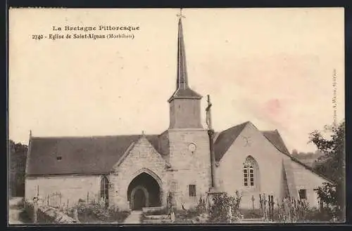 AK Saint-Aignan, Église pittoresque en Bretagne