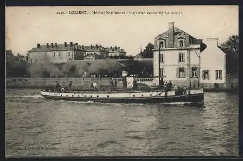 AK Lorient, Hôpital Maritime et départ d`un vapeur Port-Louisien