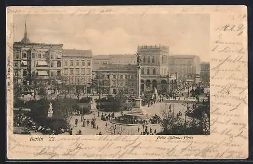 AK Berlin-Kreuzberg, Belle-Alliance-Platz aus der Vogelschau