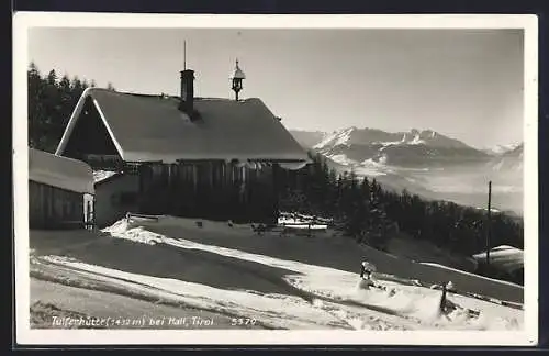 AK Tulferhütte, Berghütte bei Hall im Schnee