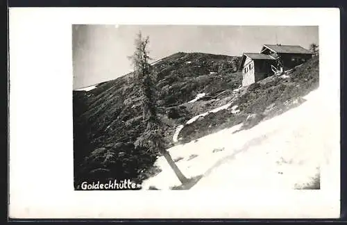 AK Goldeckhütte, Berghütte mit Panorama