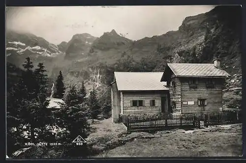 AK Wödl-Hütte, Berghütte mit Panorama