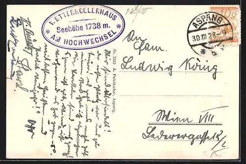 AK Wetterkogler-Schutzhaus, Berghütte am Hochwechsel im Winter
