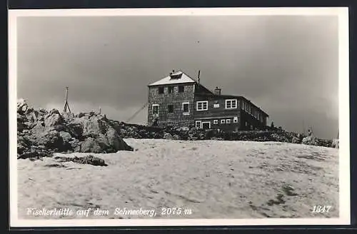 AK Fischerhütte, Ansicht im Winter