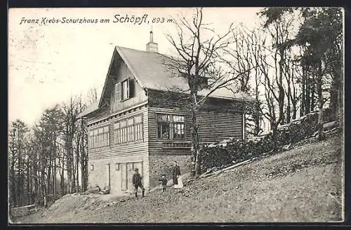 AK Franz Krebs-Schutzhaus, Ansicht am Schöpfl