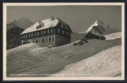 AK Krefelder-Hütte, Ansicht gegen die Hohe Kammer und Kitzsteinhorn