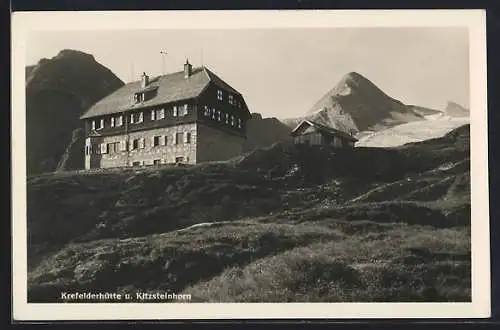 AK Krefelderhütte, Ansicht mit Kitzsteinhorn